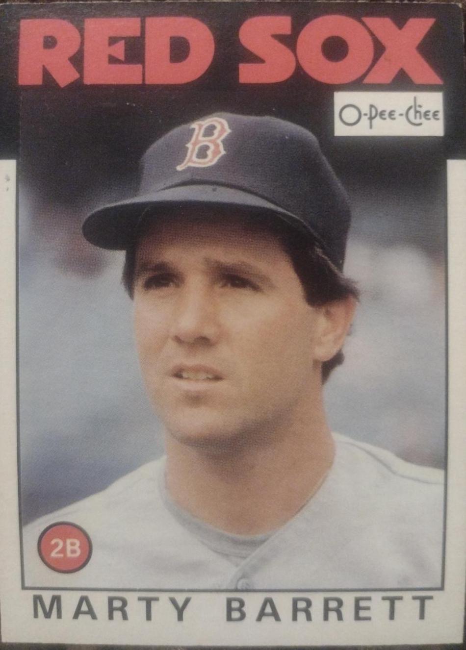 Marty Barrett #314 Baseball Cards 1986 O Pee Chee
