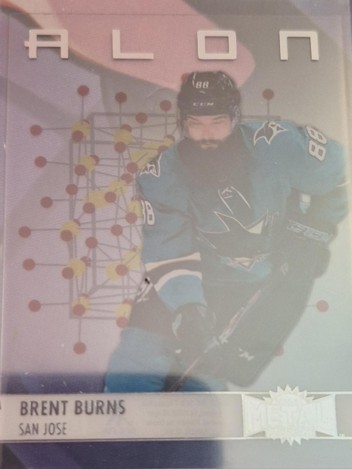 Brent Burns #A-2 Hockey Cards 2020 Skybox Metal Universe ALON