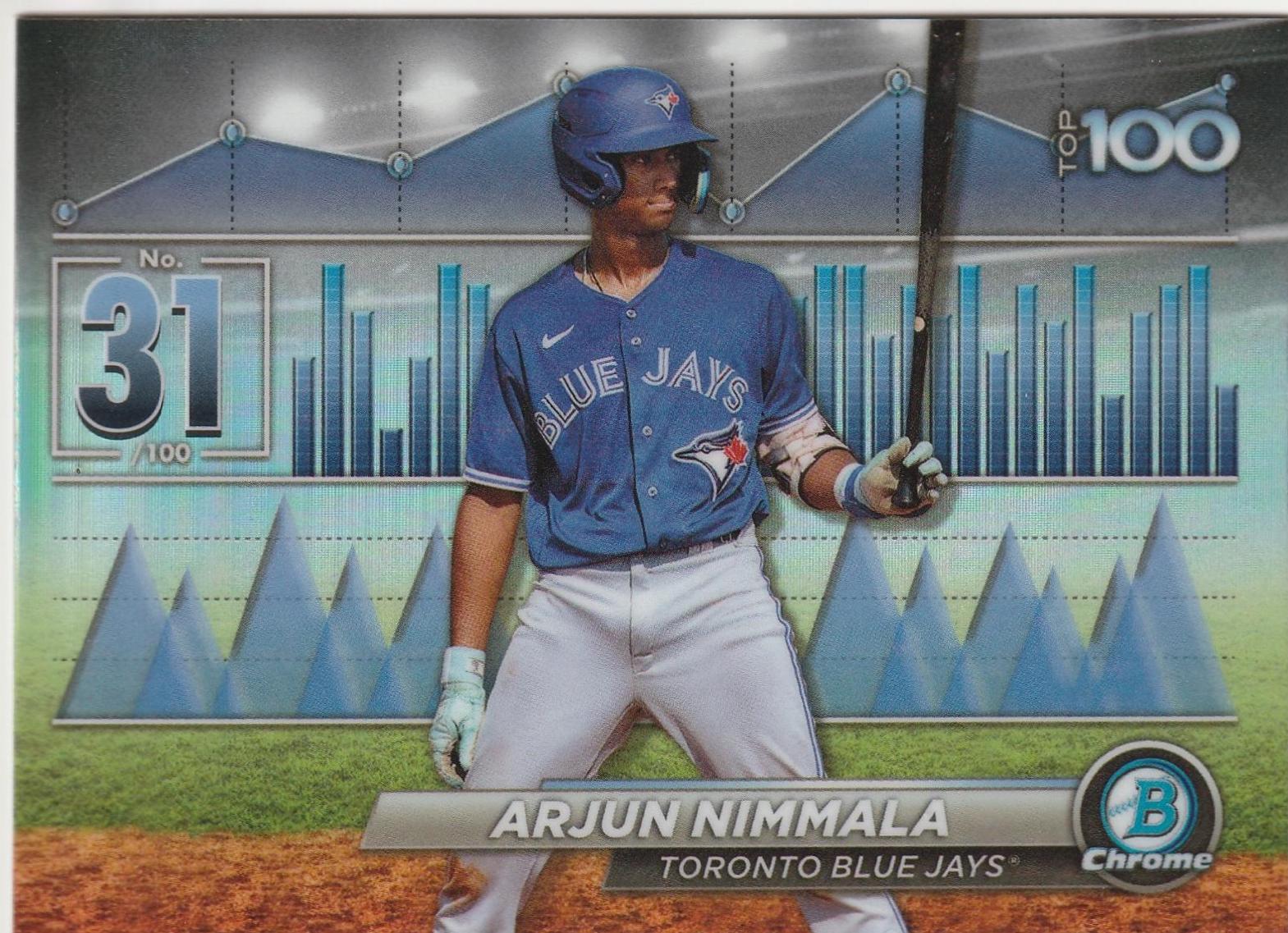 Arjun Nimmala #BTP-31 Baseball Cards 2024 Bowman Scouts Top 100