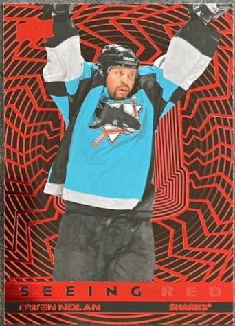 Owen Nolan #SR-11 Hockey Cards 2023 Upper Deck Seeing Red