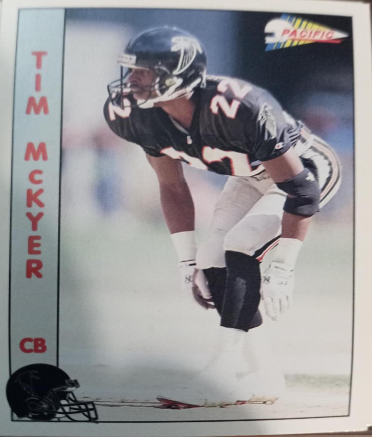 Tim McKyer #7 Football Cards 1992 Pacific
