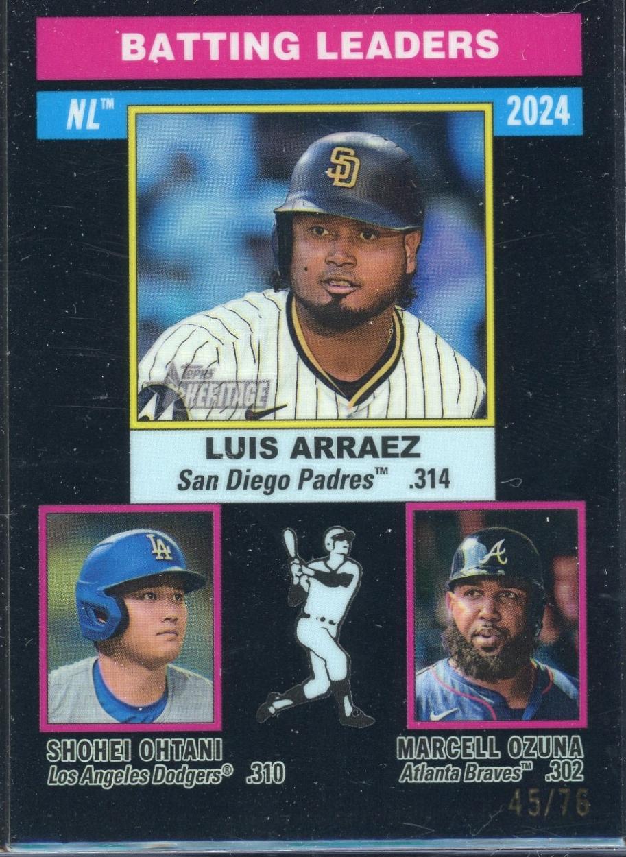 Luis Arraez / Marcell Ozuna / Shohei Ohtani [Black Chrome Variation] #191