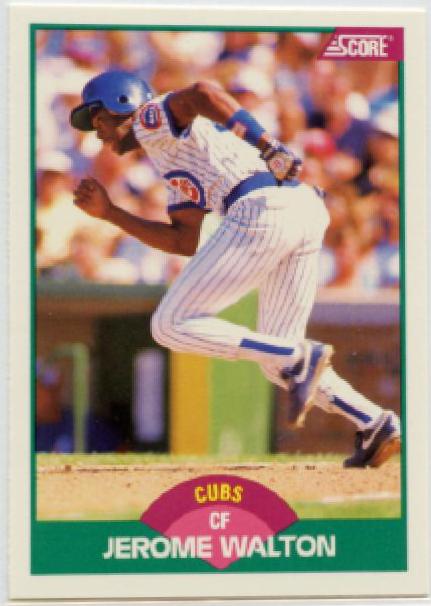 Jerome Walton #85T Baseball Cards 1989 Score Traded