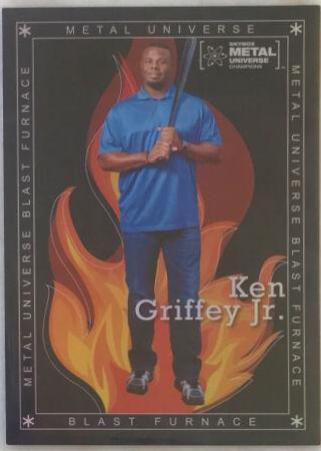 Ken Griffey Jr #BF-22 Baseball Cards 2021 Skybox Metal Universe Champions Blast Furnace