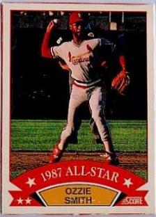 Ozzie Smith #14 Baseball Cards 1988 Score Box Panel Hand Cut