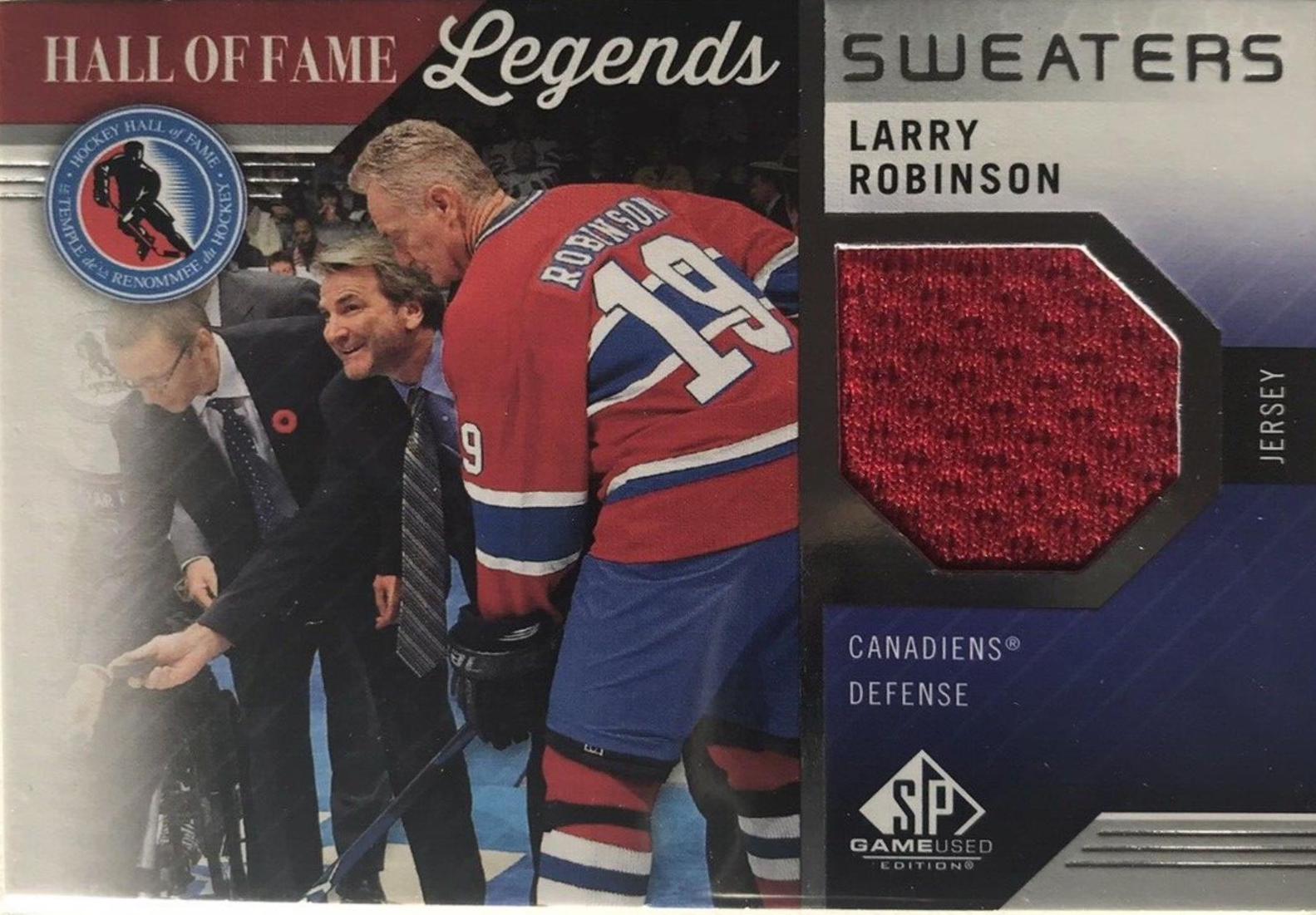 Larry Robinson #HOF-LA Hockey Cards 2021 SP Game Used HOF Legends Sweaters