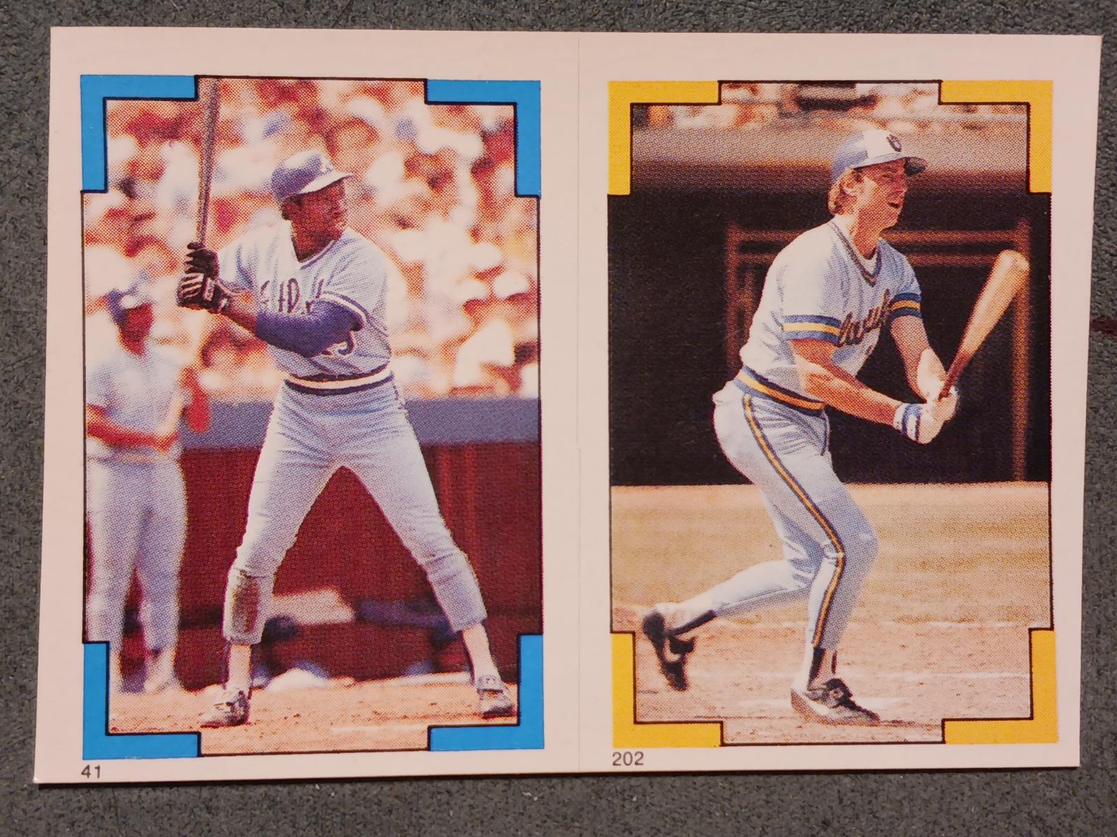 Terry Harper, Jim Gantner Baseball Cards 1986 Topps Stickers
