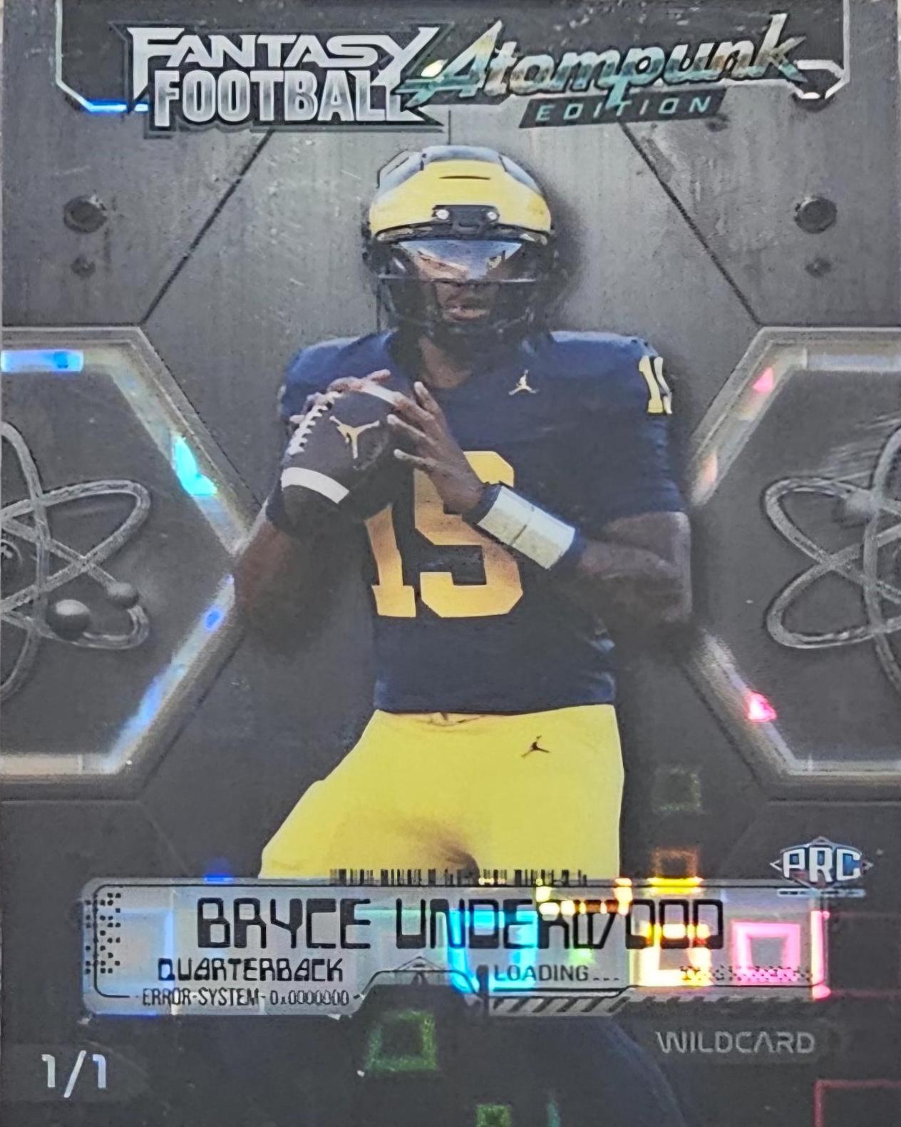 Bryce Underwood #FAPBK6-BU 2026 Wild Card Fantasy Football Atompunk