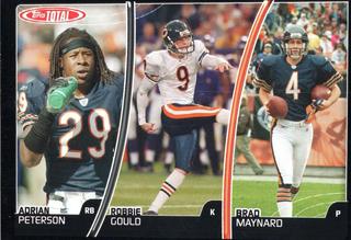 Brad Maynard, Robbie Gould, Adrian Peterson