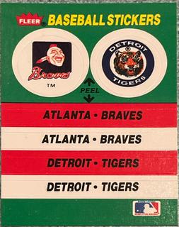 Atlanta Braves - Detroit Tigers Team Sticker