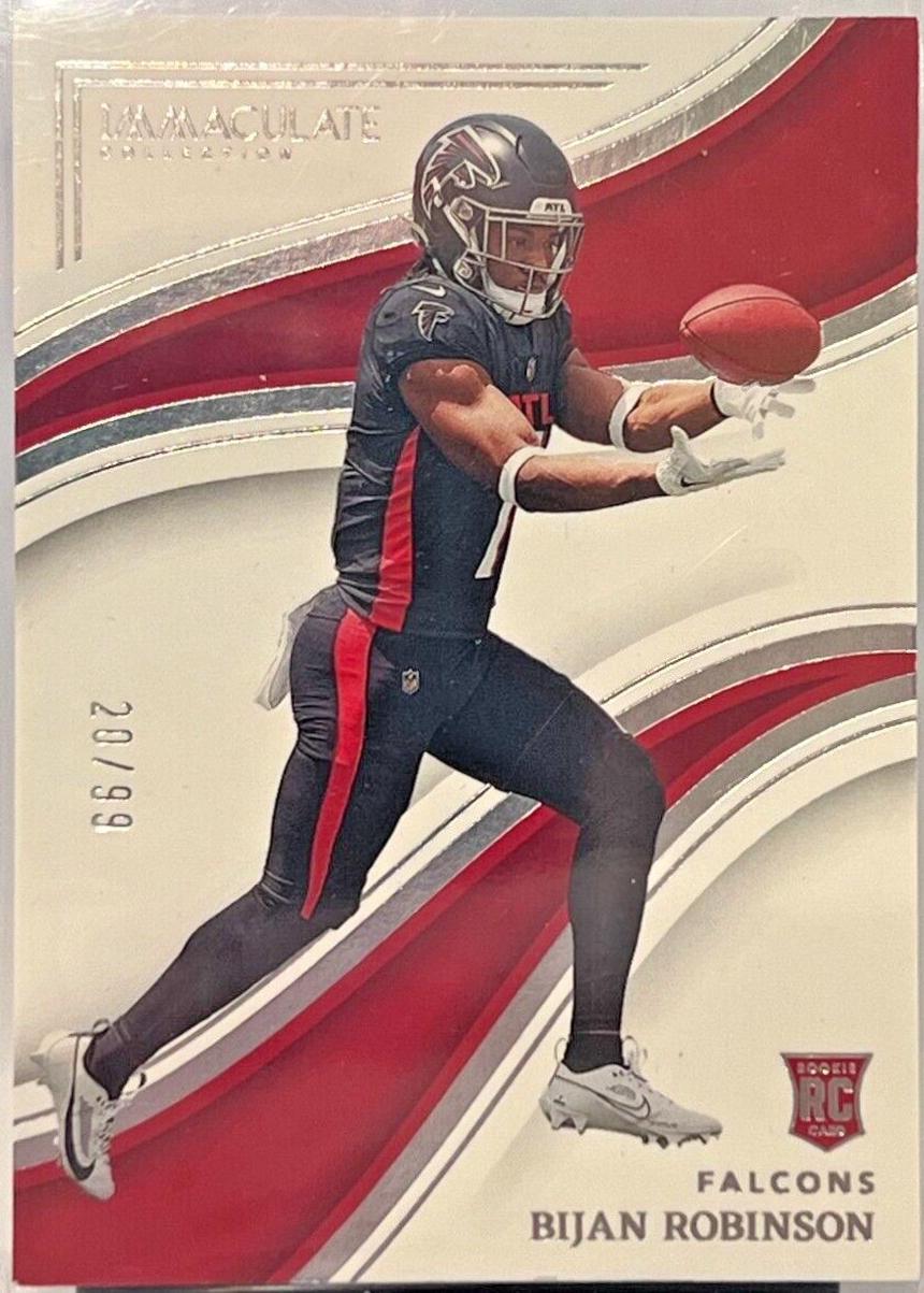 Bijan Robinson #2 Football Cards 2023 Panini Immaculate