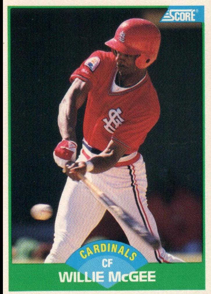Willie McGee #88 Baseball Cards 1989 Score