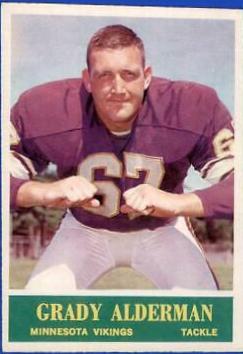 Grady Alderman #99 Football Cards 1964 Philadelphia
