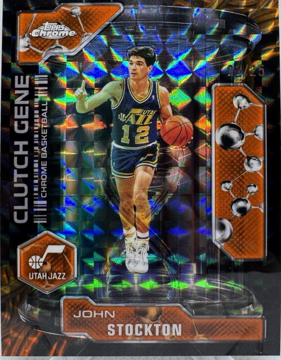John Stockton [Refractor Orange Geometric] #CG-26