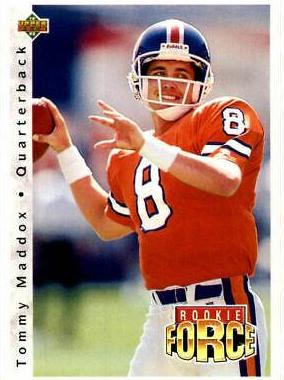 Tommy Maddox #416 Football Cards 1992 Upper Deck
