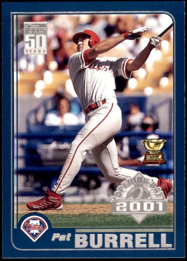 Pat Burrell #46 Baseball Cards 2001 Topps Opening Day