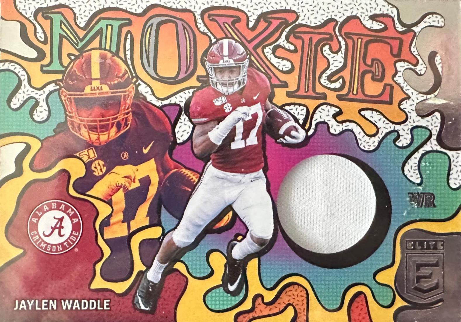 Jaylen Waddle #EM-7 Football Cards 2022 Panini Donruss Elite Moxie