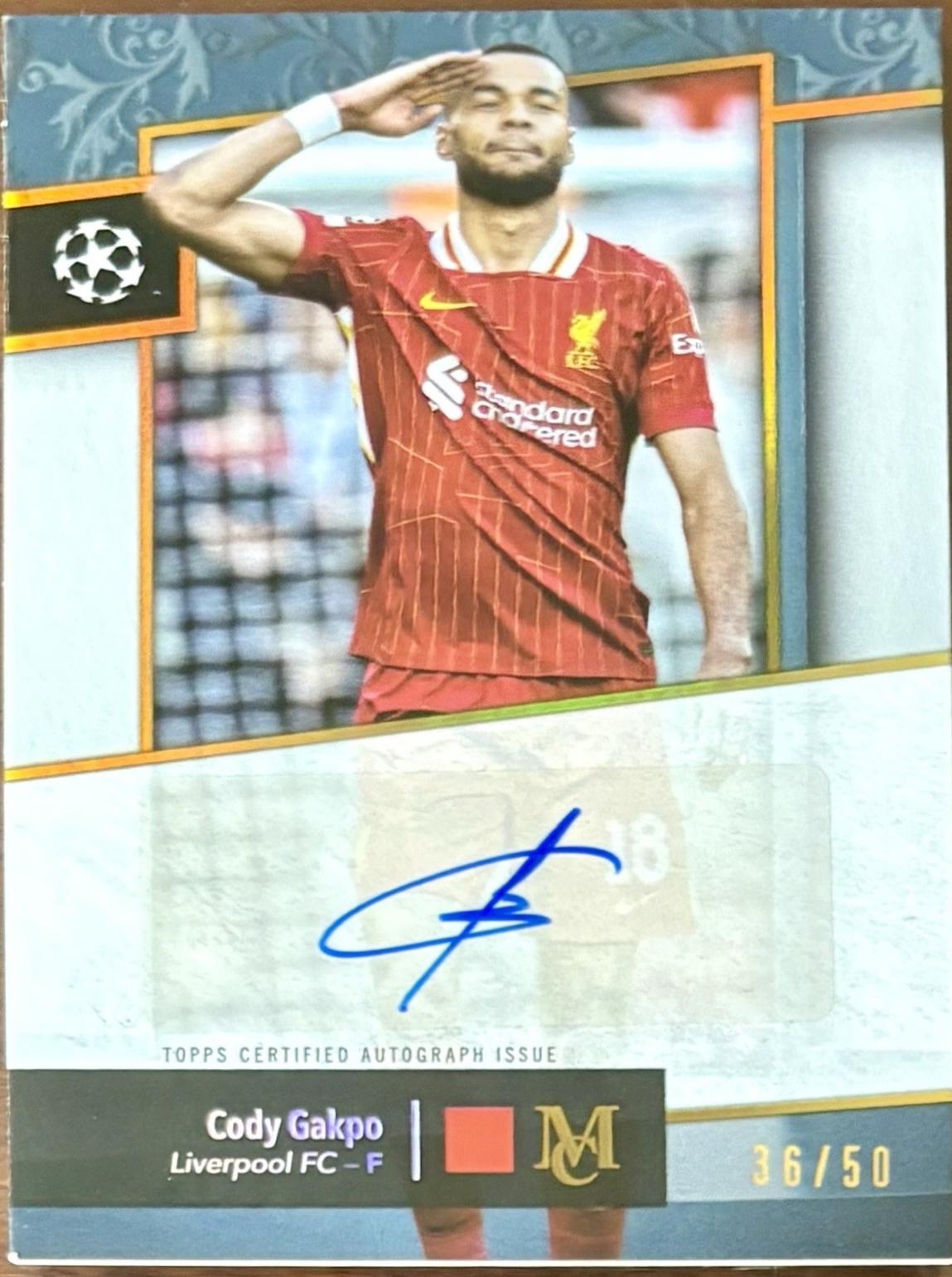 Cody Gakpo #AA-CG 2024 Topps Museum UEFA Archival Autograph