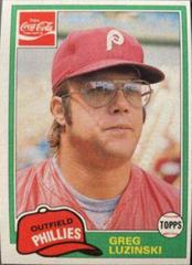 Greg Luzinski #4 Baseball Cards 1981 Coca Cola Prices