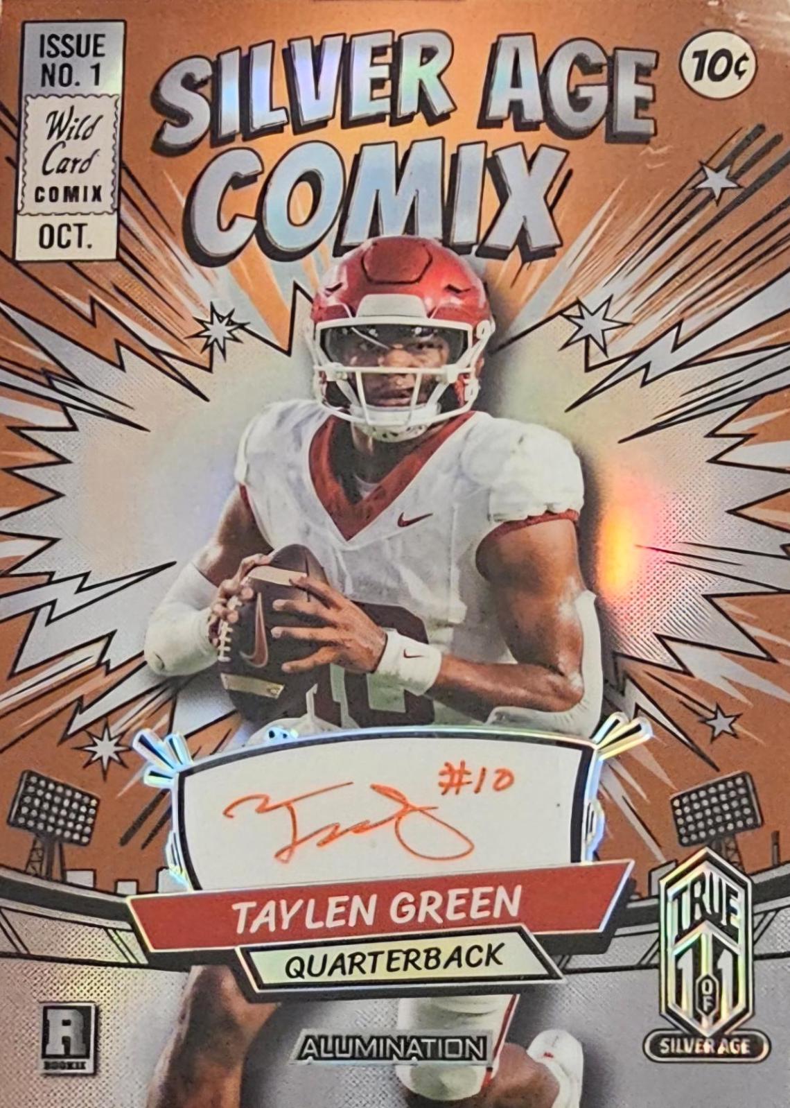 Taylen Green #JSACBR7-TGA 2026 Wild Card Alumination Just The Hits Football