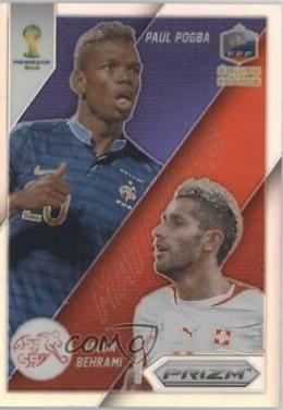 Paul Pogba, Valon Behrami #10 Soccer Cards 2014 Panini Prizm World Cup Matchups