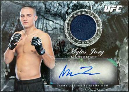 Myles Jury #BAR-MJ Ufc Cards 2014 Topps UFC Bloodlines Autograph Relics