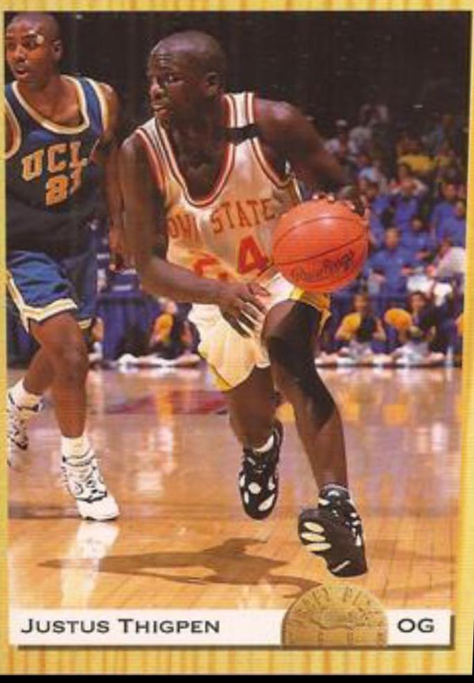 Justus Thigpen #71 1993 Classic Draft Picks Basketball