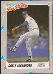 Doyle Alexander #23 Baseball Cards 1988 Fleer Star Stickers Prices