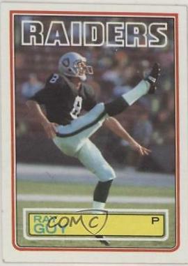 Ray Guy #299 Football Cards 1983 Topps