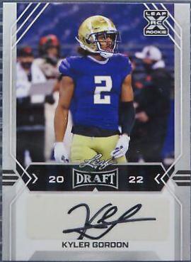 Kyler Gordon #BA-KG1 2022 Leaf Draft Autographs Football