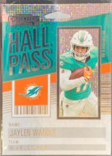 Jaylen Waddle #8 Football Cards 2023 Panini Contenders Hall Pass