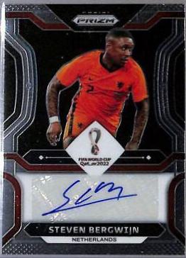 Steven Bergwijn #S-BRG Soccer Cards 2022 Panini Prizm World Cup Signatures