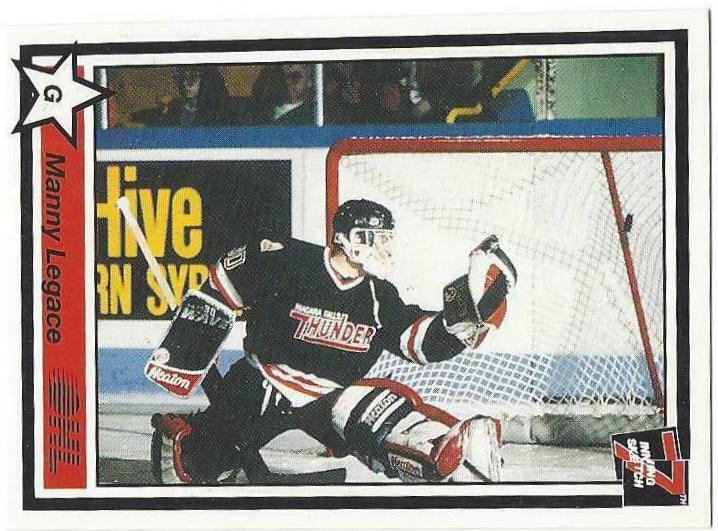 Manny Legace #263 Hockey Cards 1990 7th Inning Sketch Ohl