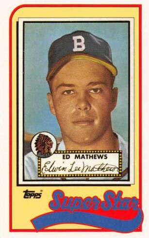 Eddie Mathews #32 Baseball Cards 1989 Topps Ljn Baseball Talk