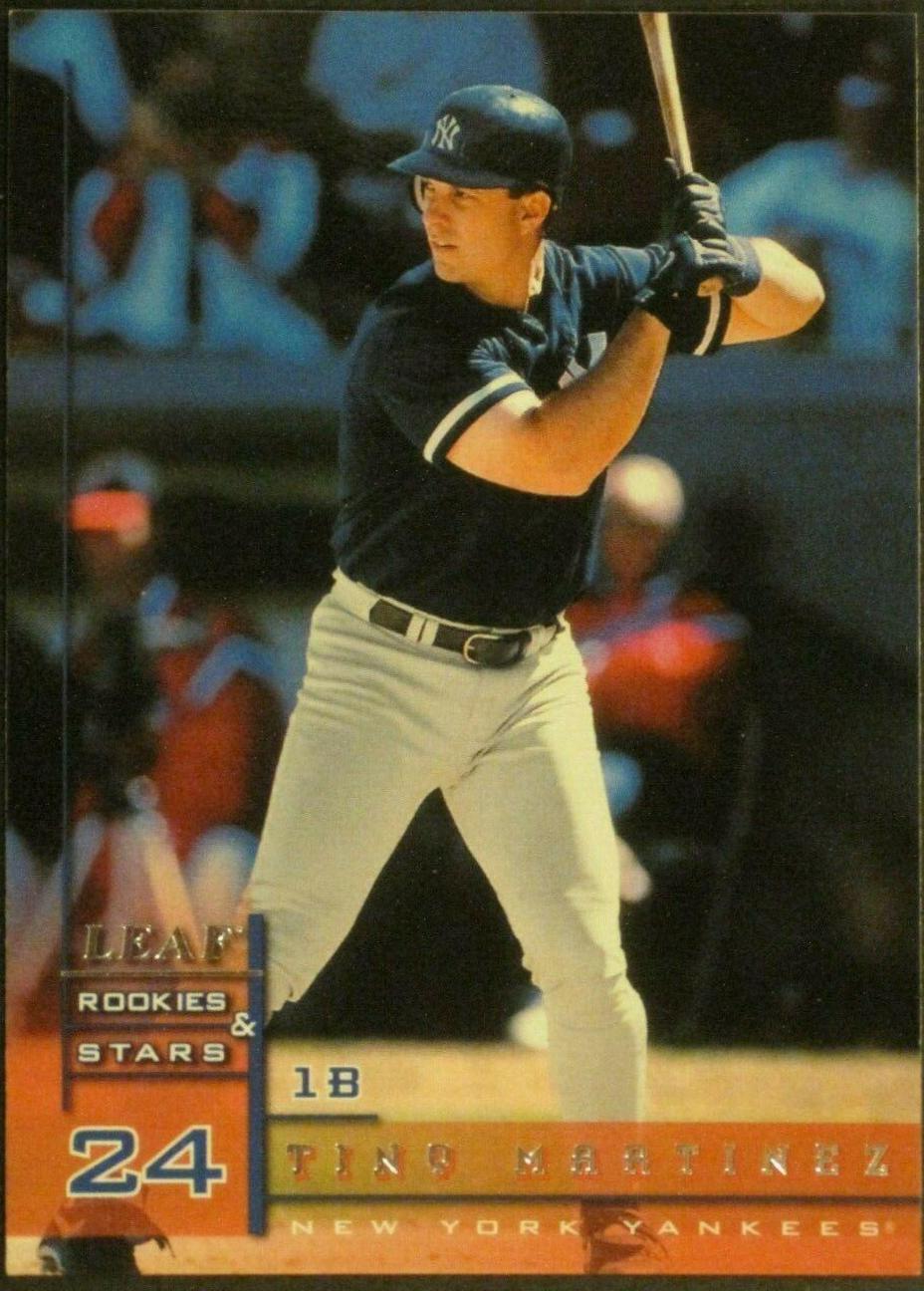 Tino Martinez #8 Baseball Cards 1998 Leaf Rookies & Stars