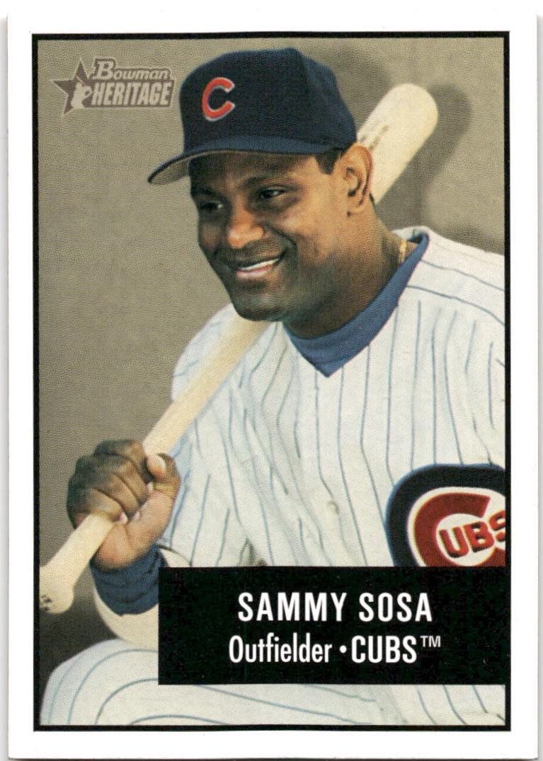 Sammy Sosa #45 Baseball Cards 2003 Bowman Heritage