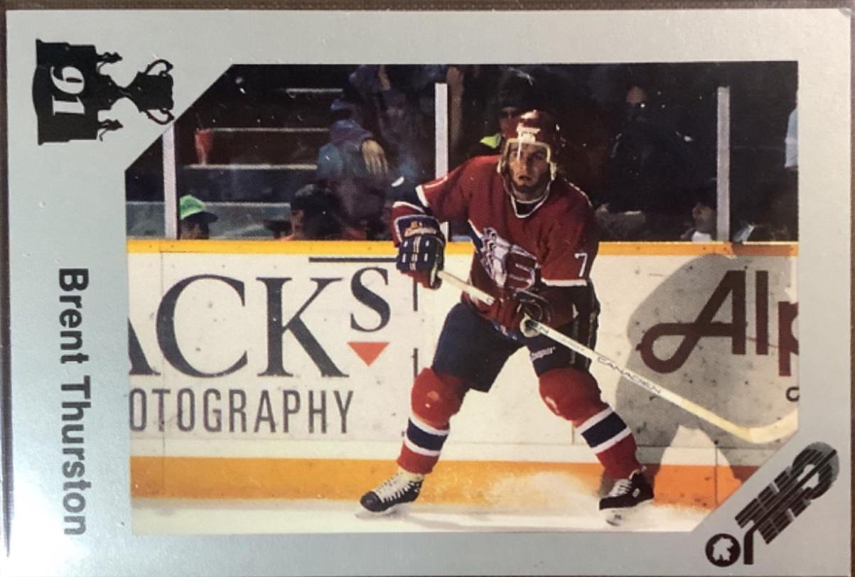 Brent Thurston #78 Hockey Cards 1990 7th Inning Sketch Memorial Cup