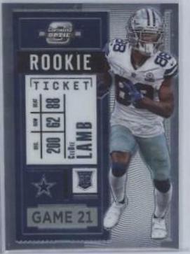 CeeDee Lamb #65 Football Cards 2020 Panini Contenders Optic