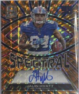Jalin Hyatt #28 Football Cards 2023 Panini Spectra Rookie Autograph Neon Orange