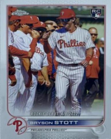 Bryson Stott #USC128 Baseball Cards 2022 Topps Chrome Update