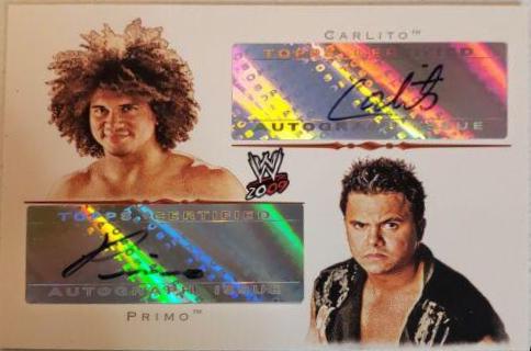 Carlito, Primo Wrestling Cards 2009 Topps WWE Dual Autographs