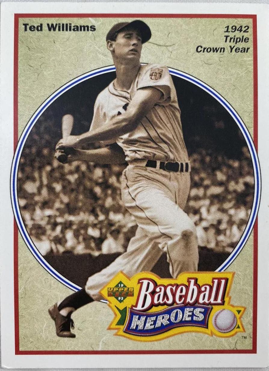 Ted Williams #30 Baseball Cards 1991 Upper Deck Heroes of Baseball