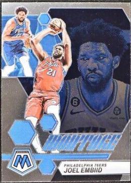 Joel Embiid #4 Basketball Cards 2022 Panini Mosaic Montage