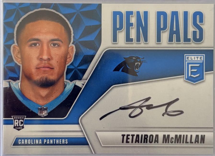 Tetairoa McMillan #PP-TET 2025 Panini Donruss Elite Pen Pals Horizontal Football