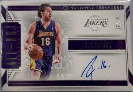 Pau Gasol #19 2023-24 Panini National Treasures All-NBA Signatures
