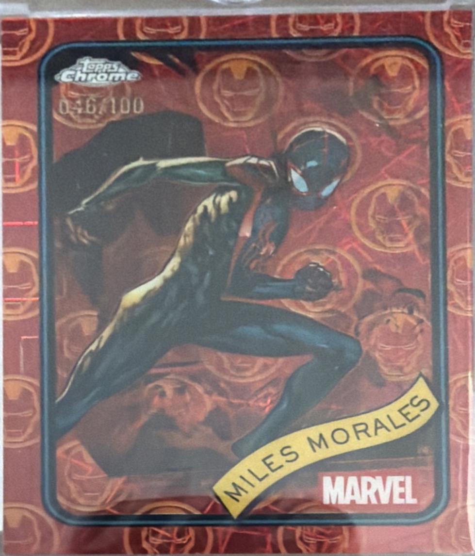 Miles Morales Iron Man Red & Gold Lazer Refractor