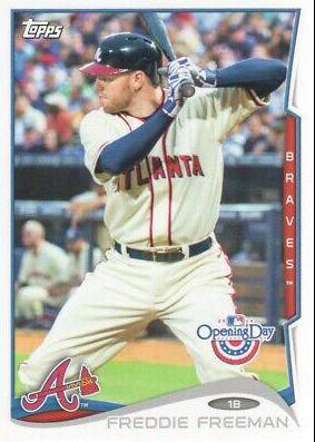 Freddie Freeman #5 Baseball Cards 2014 Topps Opening Day