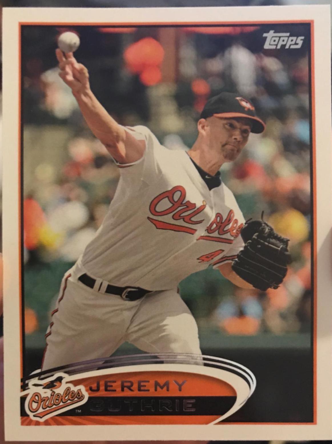 Jeremy Guthrie #4 Baseball Cards 2012 Topps