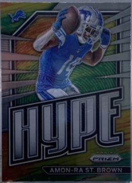 Amon Ra St. Brown #H-13 Football Cards 2022 Panini Prizm Hype