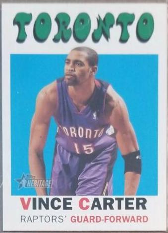 Vince Carter #18 Basketball Cards 2000 Topps Heritage